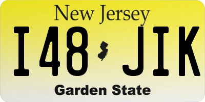 NJ license plate I48JIK