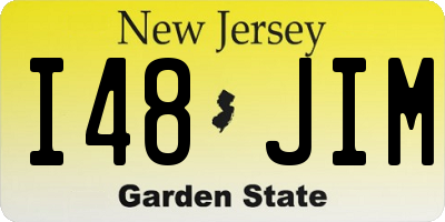 NJ license plate I48JIM