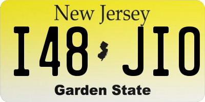 NJ license plate I48JIO