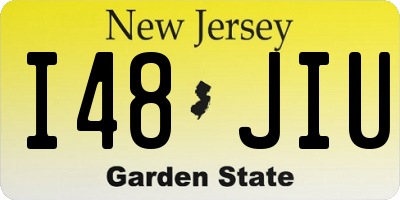 NJ license plate I48JIU
