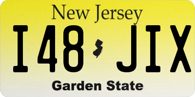 NJ license plate I48JIX