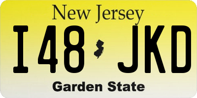 NJ license plate I48JKD