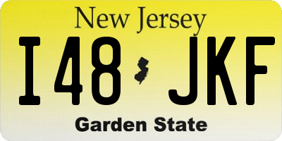 NJ license plate I48JKF