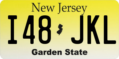 NJ license plate I48JKL