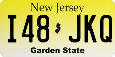 NJ license plate I48JKQ