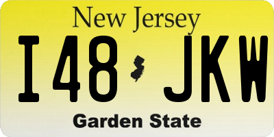 NJ license plate I48JKW