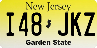 NJ license plate I48JKZ