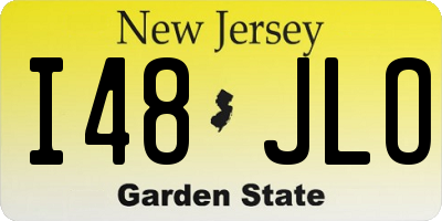 NJ license plate I48JLO