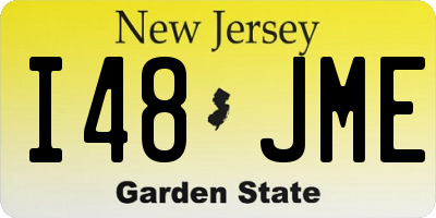 NJ license plate I48JME