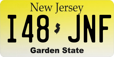 NJ license plate I48JNF