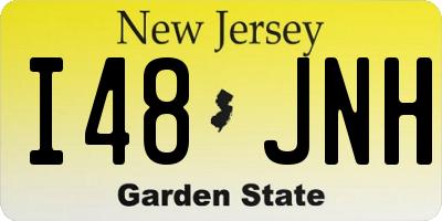 NJ license plate I48JNH