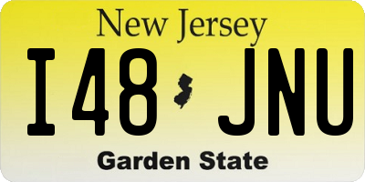 NJ license plate I48JNU
