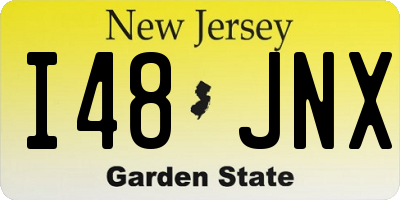 NJ license plate I48JNX