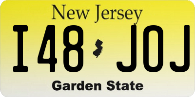 NJ license plate I48JOJ