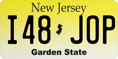 NJ license plate I48JOP