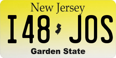 NJ license plate I48JOS