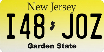 NJ license plate I48JOZ