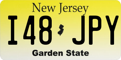 NJ license plate I48JPY