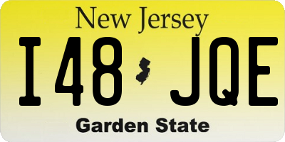 NJ license plate I48JQE