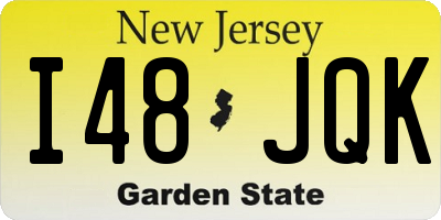 NJ license plate I48JQK