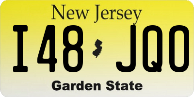 NJ license plate I48JQO