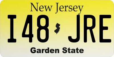 NJ license plate I48JRE