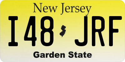 NJ license plate I48JRF