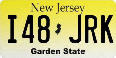 NJ license plate I48JRK