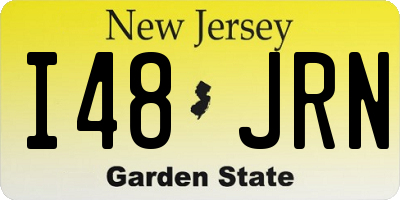NJ license plate I48JRN