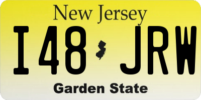 NJ license plate I48JRW