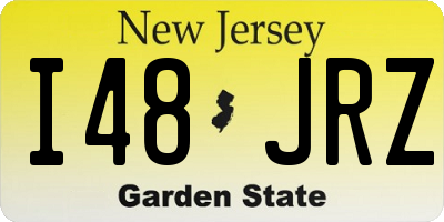 NJ license plate I48JRZ