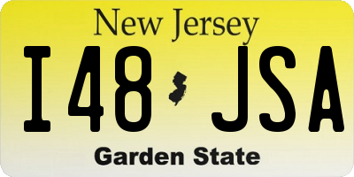 NJ license plate I48JSA