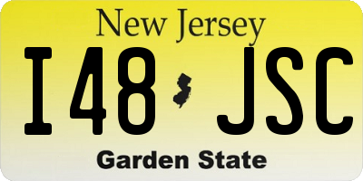 NJ license plate I48JSC