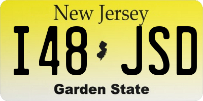 NJ license plate I48JSD