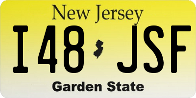 NJ license plate I48JSF