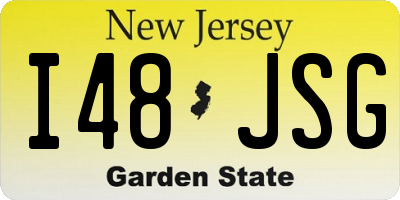 NJ license plate I48JSG