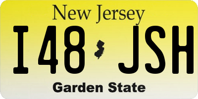 NJ license plate I48JSH