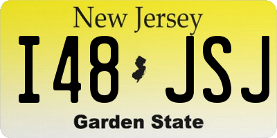 NJ license plate I48JSJ