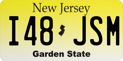 NJ license plate I48JSM