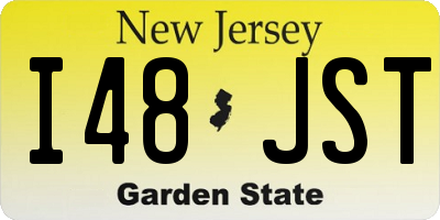 NJ license plate I48JST