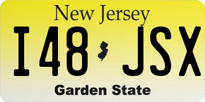 NJ license plate I48JSX