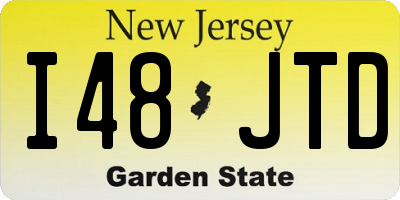 NJ license plate I48JTD
