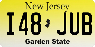 NJ license plate I48JUB