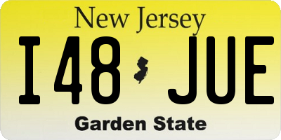 NJ license plate I48JUE
