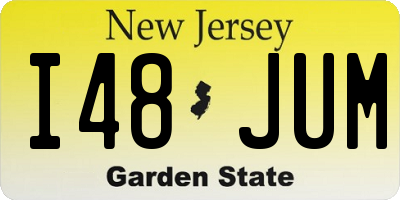 NJ license plate I48JUM