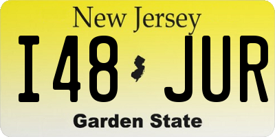 NJ license plate I48JUR
