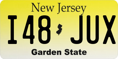 NJ license plate I48JUX