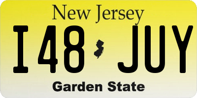 NJ license plate I48JUY