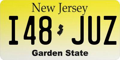NJ license plate I48JUZ
