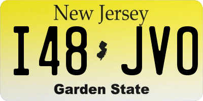 NJ license plate I48JVO